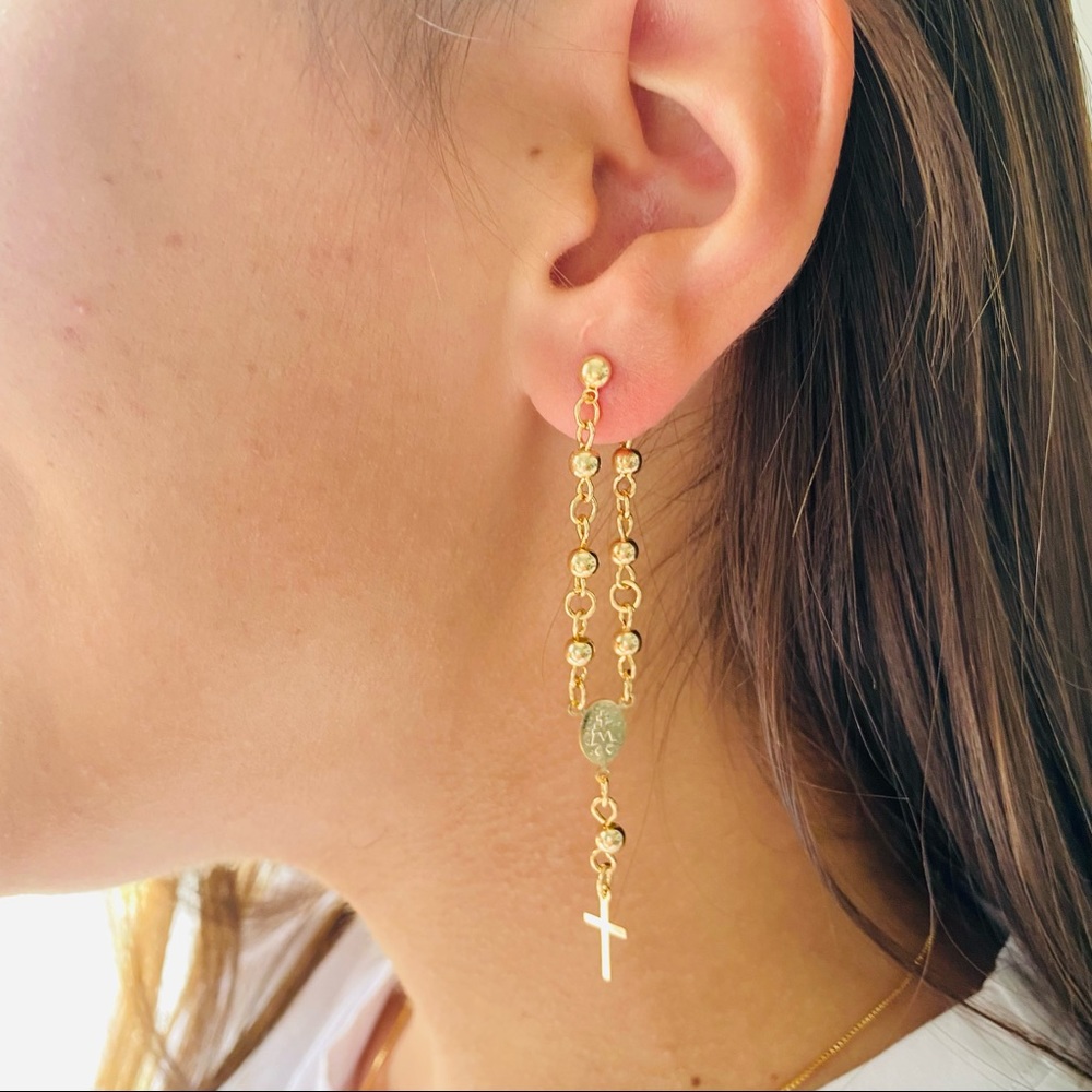 Rosary Earrings